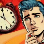Uomo con ADHD osserva una sveglia, simbolo del tempo che passa e del legame tra ADHD e riduzione dell’aspettativa di vita